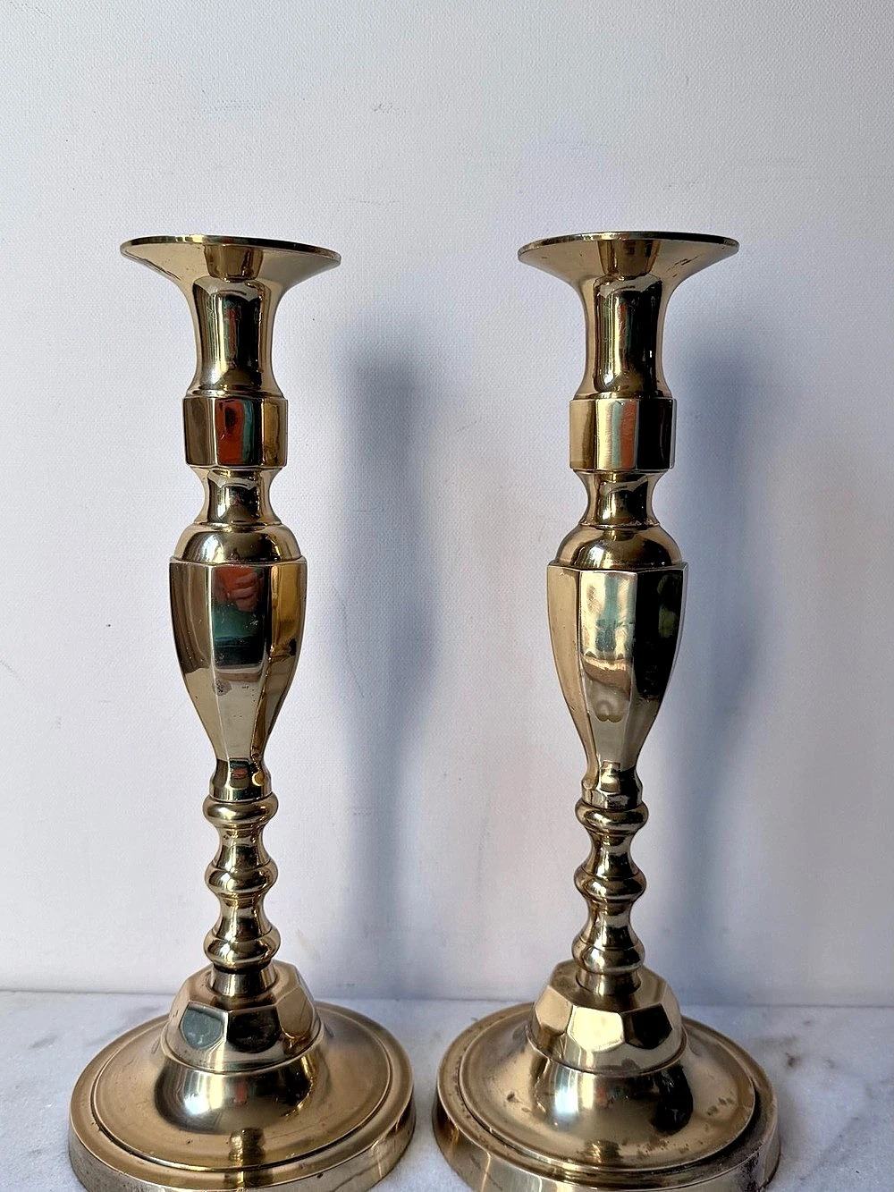 Pair of Gold Candlestick Holders